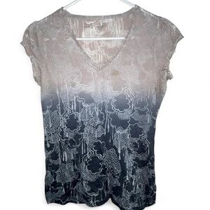 Calvin Klein Jeans Gray Ombre Floral Tee